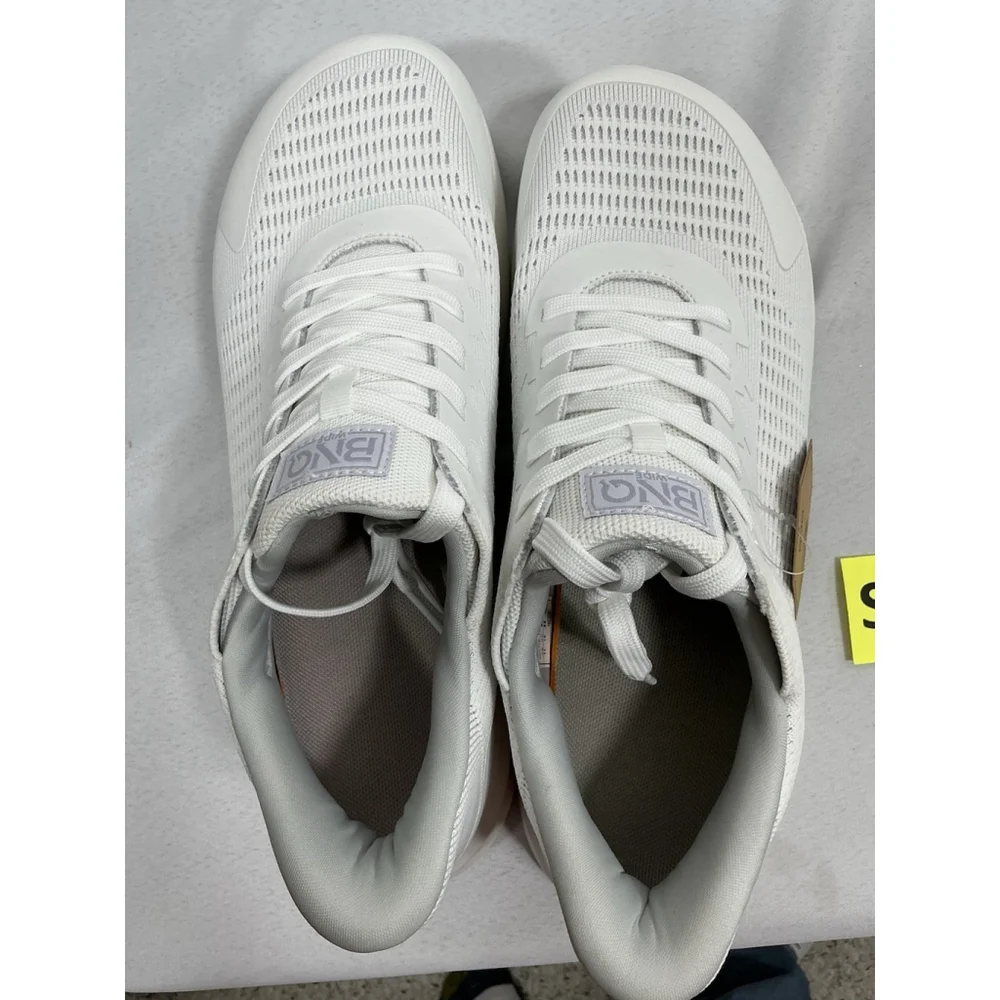Men’s NWT BNQ Wide Lace Up Sneakers Us 11 White Mesh - Picture 5 of 8